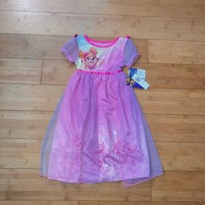 NWT Girls Size 4T Paw Patrol Deluxe Nightgown Pajamas Pjs